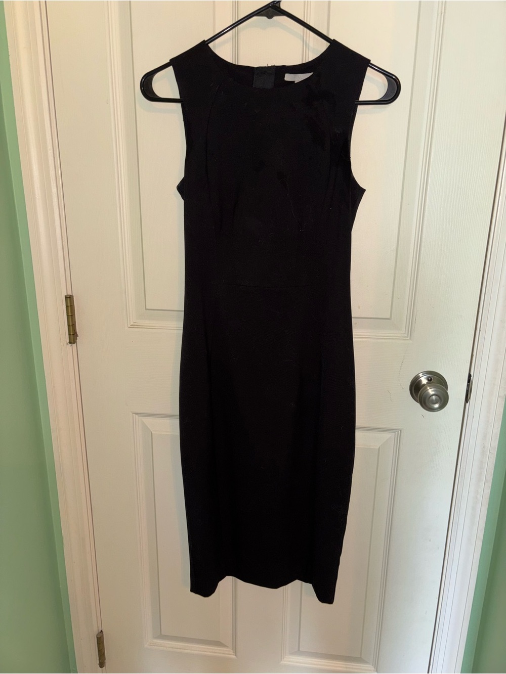 H&M Black Sleeveless Midi Sheath Dress